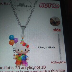 $ 1⃣ dollars>>>>>Happi birthday hello kitty necklace